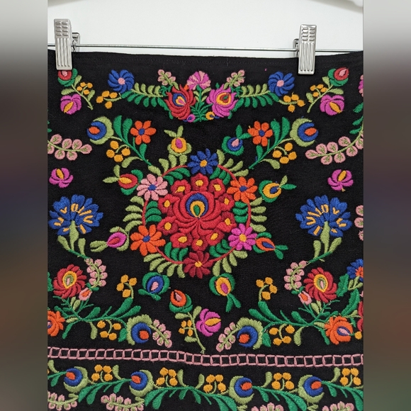 Zara Woman Embroidered Suzani Mini Skirt A-Line - Picture 15 of 16